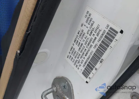 2006 Honda Accord 3.0 Ex из США, поврежденный, VIN 1HGCM66536A013711